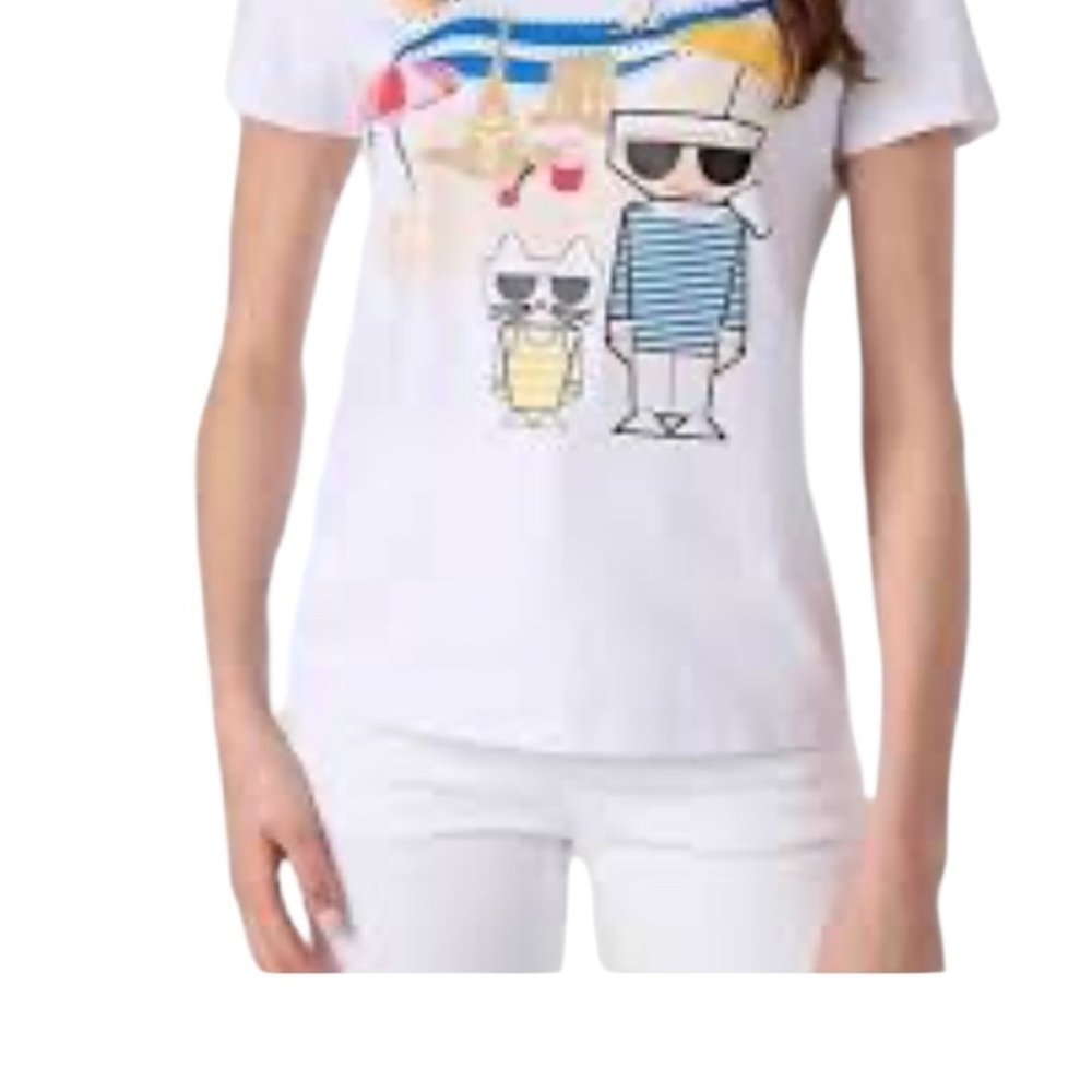 Kids White Graphic T-Shirt